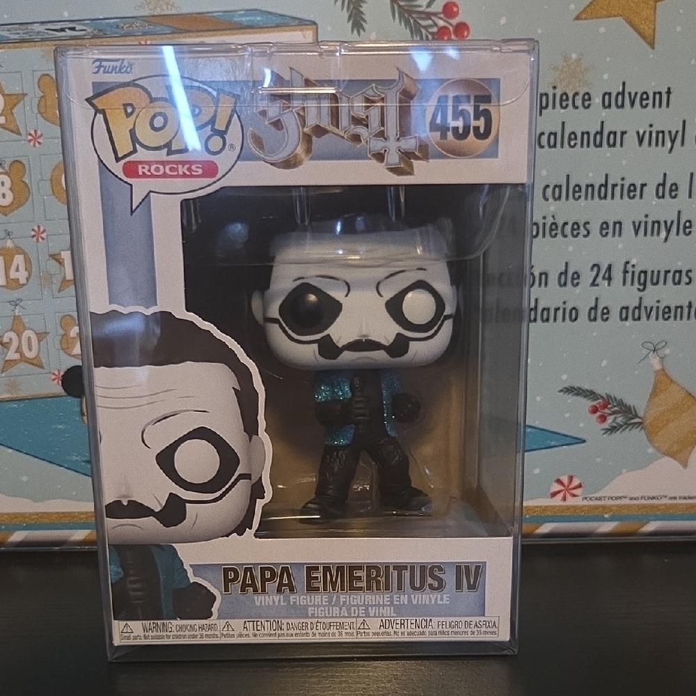 Funko Pop! Rocks Papa Emeritus IV Black and White with Blue Accents